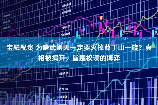 宝融配资 为啥武则天一定要灭掉薛丁山一族？真相被揭开，皆是权谋的博弈